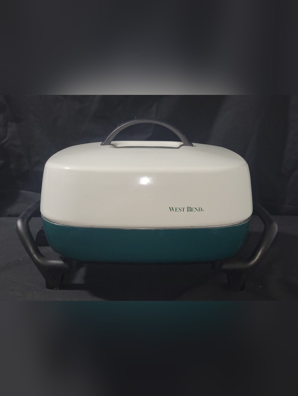 Vintage West Bend Teal and White Electric Skillet